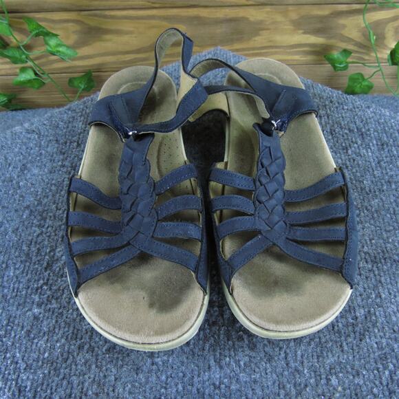 Hotter Women's Jenna Gladiator Blue‎ Leather Sz 8.5 Medium Used 2025 - Picture 2 of 7
